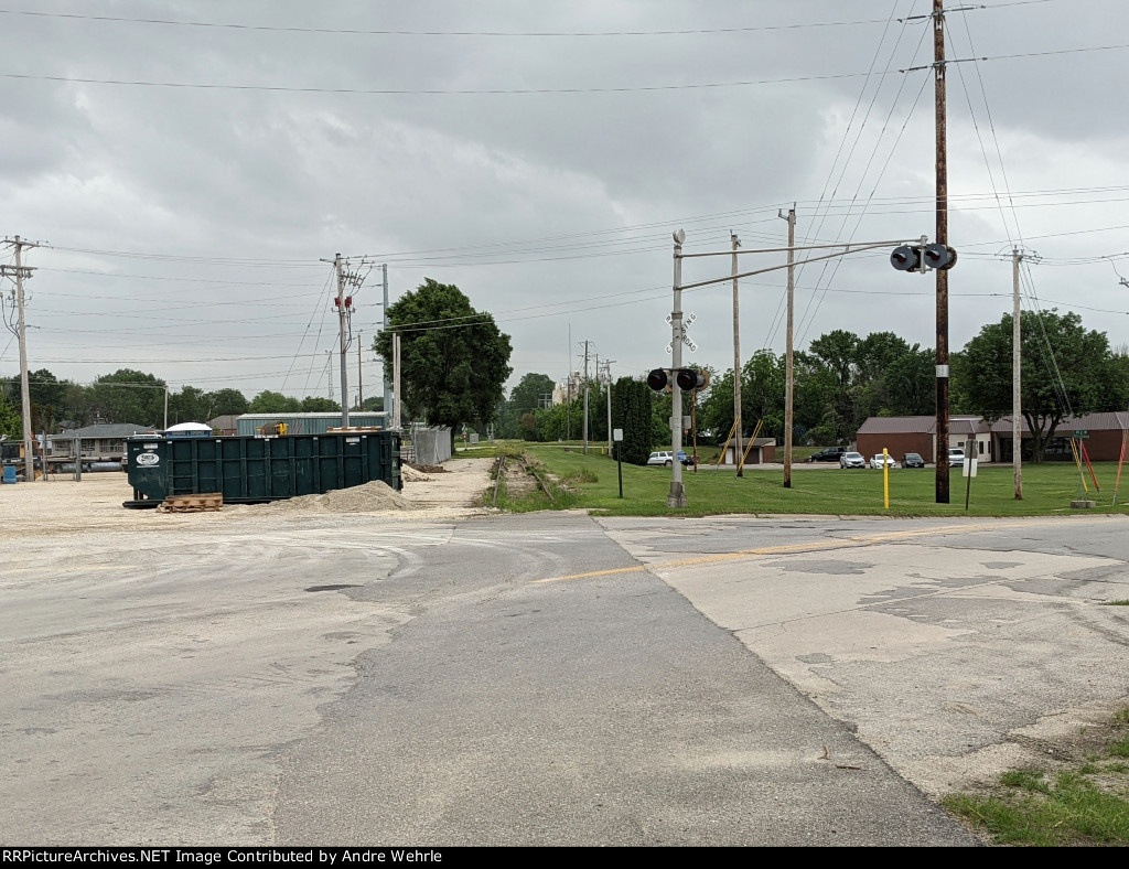 Looking southeast across Frederick Ave.